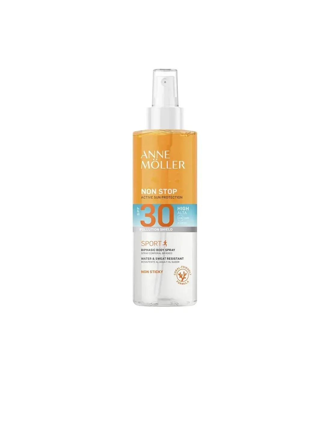Anne Moller Non Stop Sport Двухфазный спрей для тела SPF30 150 мл@