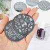 Winter Snowflake Christmas Stencils Molds Nail Stamping Plates Polish Templates Nail Stamp