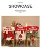 Colorful 3D Cartoon Reindeer Chair and Table Covers - Christmas Kitchen Decorations