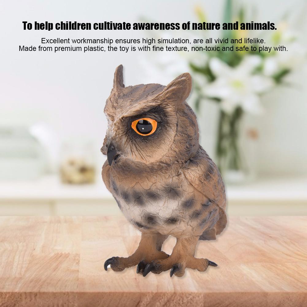 Lifelike Simulation Owl Model Plastic Animal Toy Table Desktop Display Children Gift Home Decor