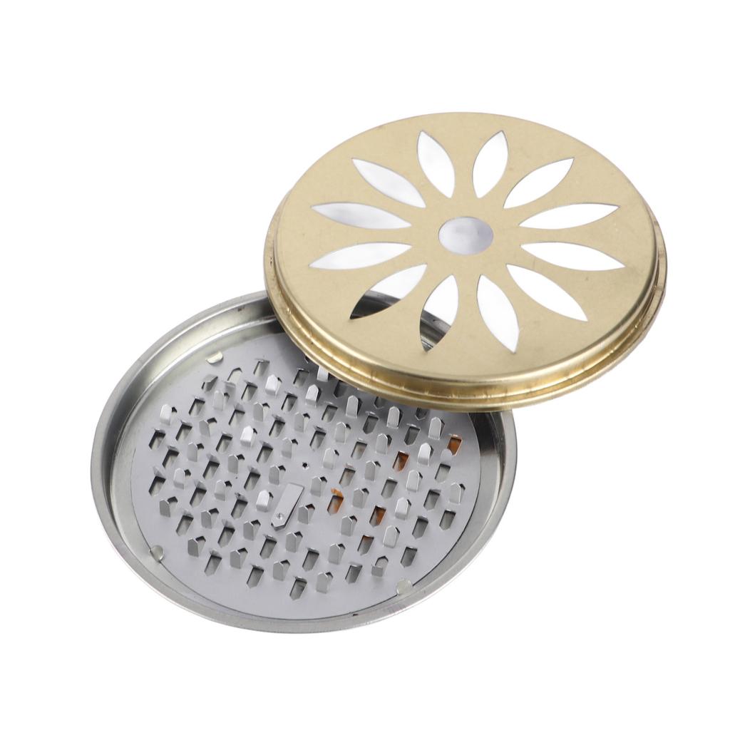 Tragbarer Weihrauchspulenhalter mit Abdeckung, Edelstahl, feuerfester Weihrauchspulenhalter für die Terrasse im Freien