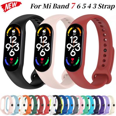 Silikonarmband für Xiaomi Mi Band 7 6 5 4 3 Armband Sportuhr Armband Miband 7 6 5 Gürtelband Für mi band 3 4 5 6 7 Correa