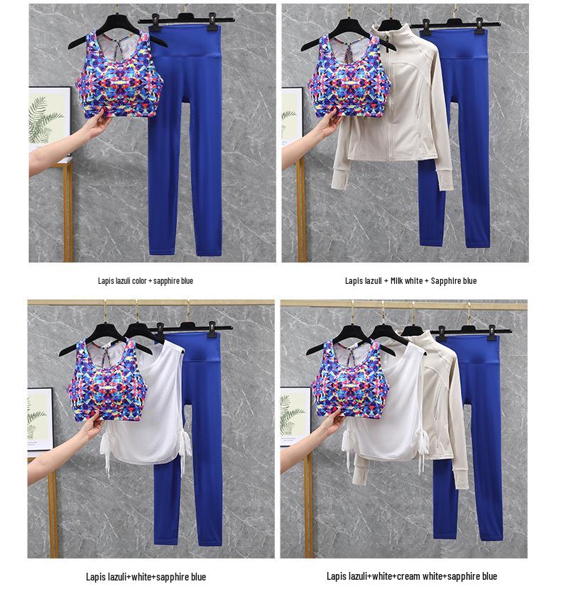 Damski strój do jogi i biegania z wysokim stanem, szybkoschnący - Podnoszący biodra, zestaw fitness na wiosnę/jesień