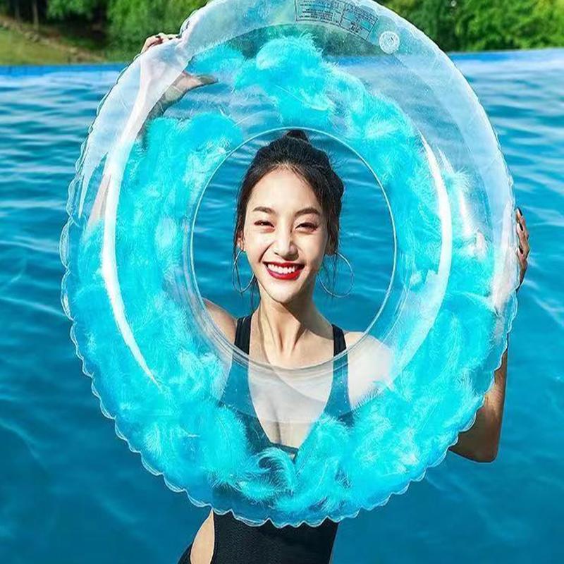 

Кольцо для плавания, большой надувной спасательный круг под мышками с узором кокосовой пальмы, утолщенное оборудование для плавания для взрослых и детей 90#