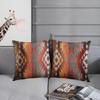 Emvency Set of 2 Aztec Throw Pillow Cover 18x18 Inches Decorative Pillowcase Navajo Orange Red Grey Tribal Decor Rectangle Pillow Cover with Hidden