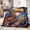 Hunter×Hunter Trendy Print Flannel Blanket, Cartoon Theme for Home Decor, All-season Bedding for Chairs, Travel Companion_LIAN