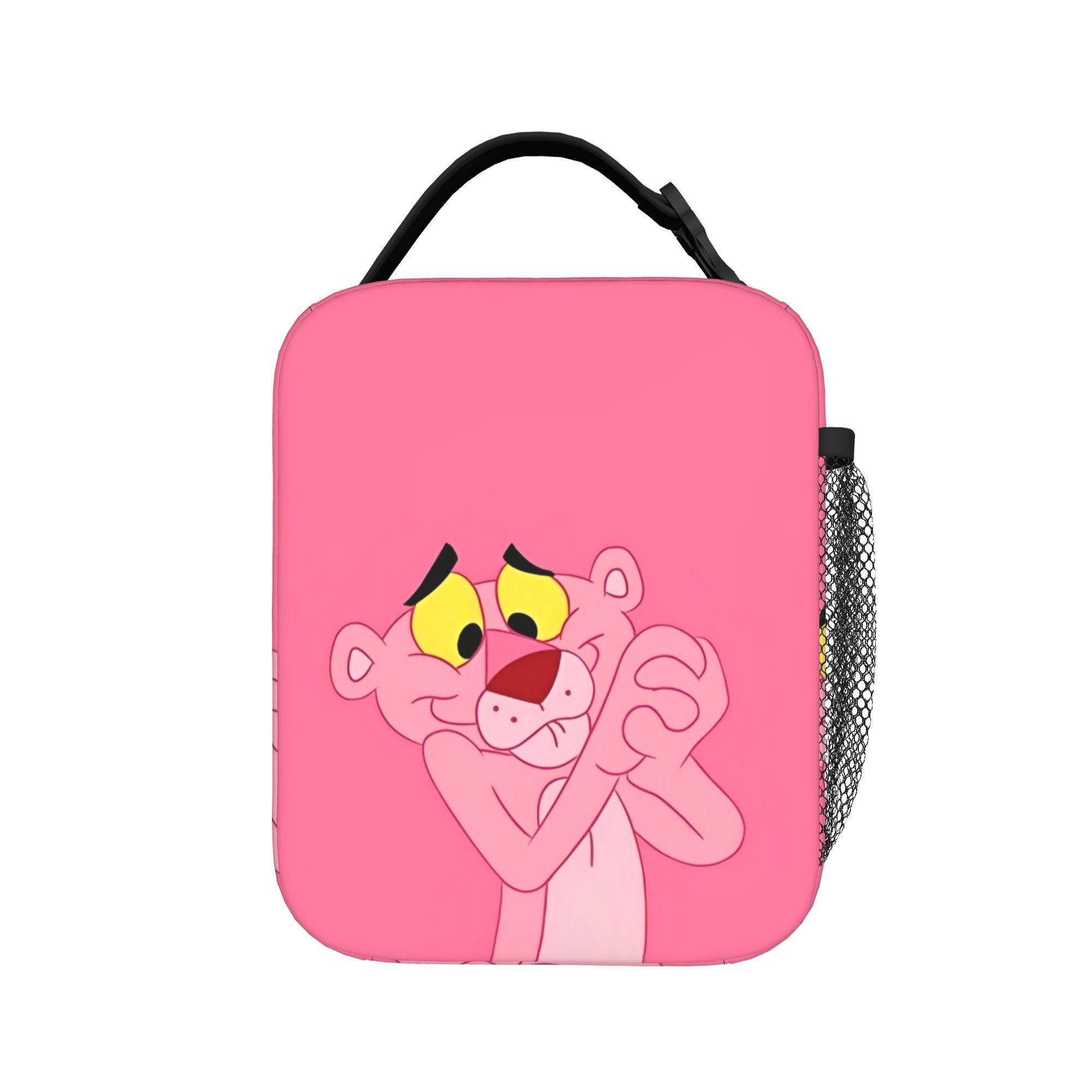 Pinks Panthers Roze Levende Geïsoleerde Lunchtassen Lekvrij Herbruikbare Thermische Tas Tote Lunchbox Kantoor Reizen Voedsel Handtassen One Size