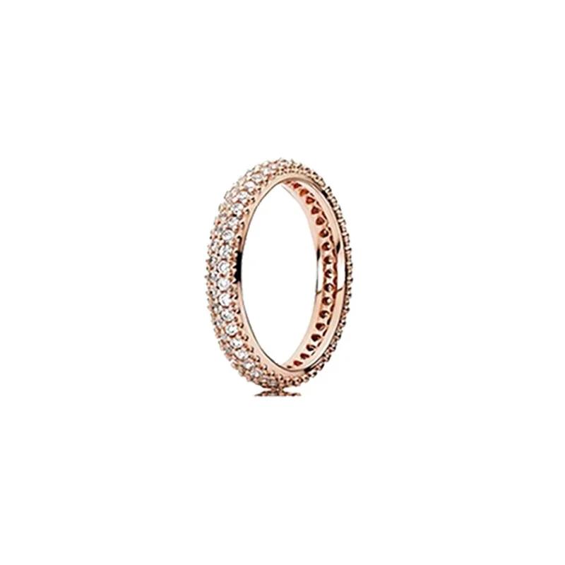 Exquisite 925 Sterling Silver Charming Rose Gold Series Daisy Ring Ladies' Classic Holiday Party Jewelry