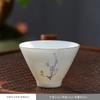 Seladon çay fincanı seramik el boyaması usta tek fincan çay fincanı ev kung fu çay kasesi retro şapka fincan