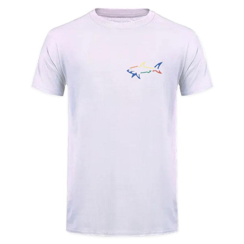 Men's Summer Fashionable Casual Loose Plus Size Shark Pattern Printed Sports Round Neck Short Sleeved T-shirt Top Women Shirt