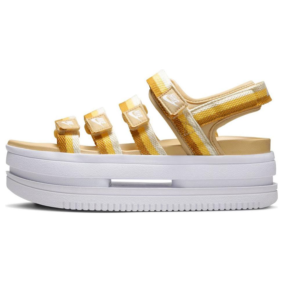 

Nike Icon Classic Нескользящие Прочные Спортивные Сандалии Женские Сандалии Белый Желтый DH0223-200 EU 39