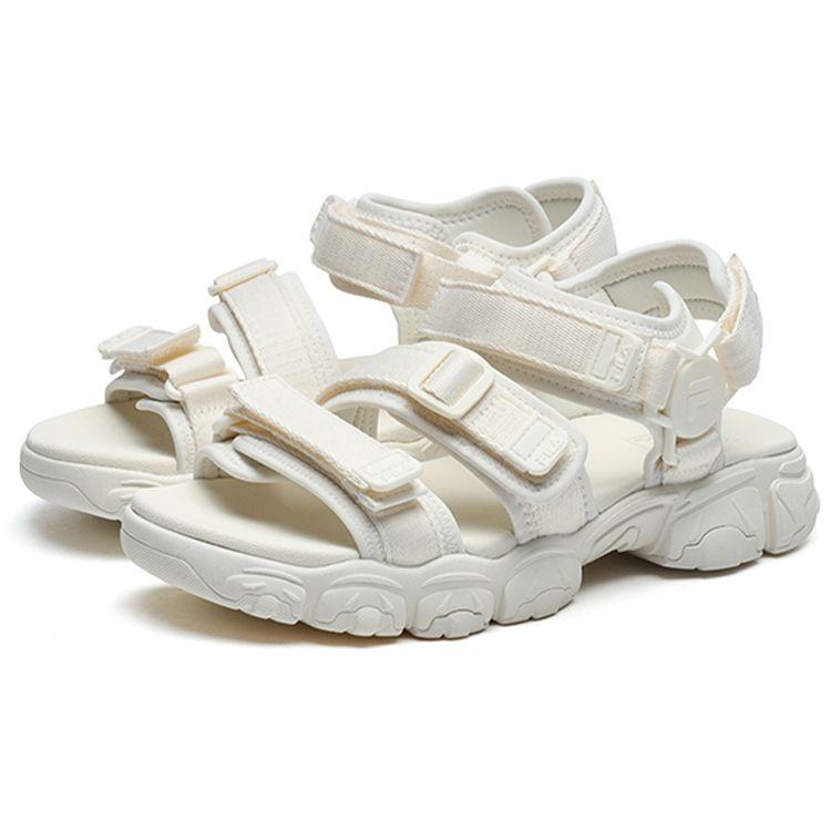 Fila Cat Paw Sandal Fabric Casual Sports Beach Sandals Women sandals Snow-White F12W226408FSW