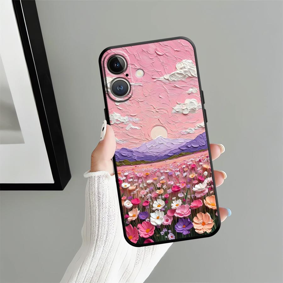 

Case for Apple iPhone 17 Pro Max 13 15 Pro 7 8 16 XR XS MAX 11 Air 12 14 Funda Phone Cover Creative Oil Painting Scenery iPhone 12