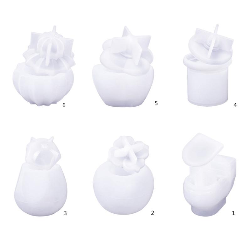 Flexible Silicone Mould for Storage Box Decorative Candle Jar with Lid Crafting Moulds Elegant Jewelry Organiser Mold