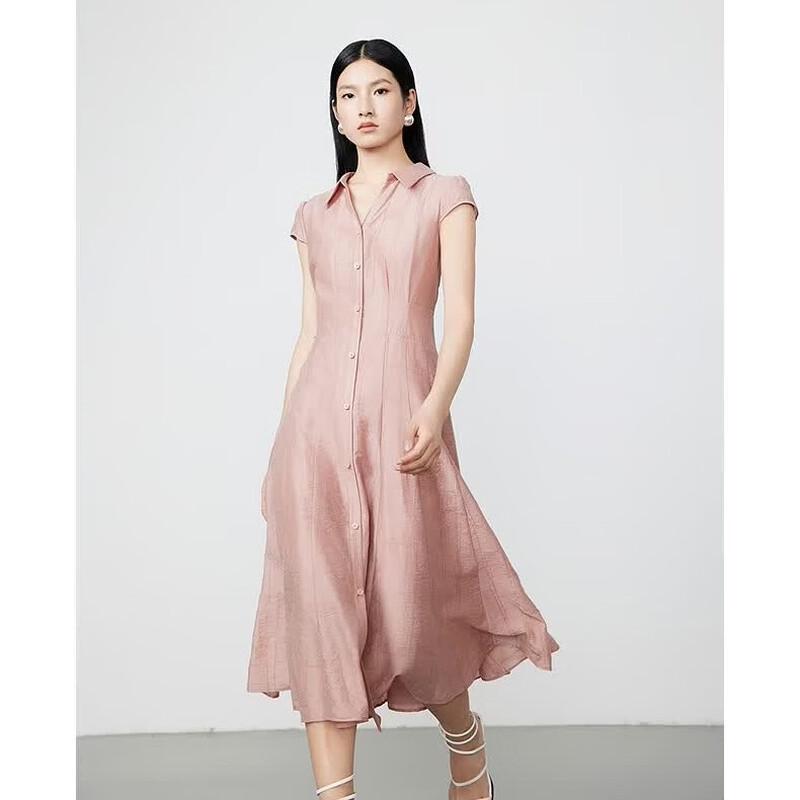 Women s Lyocell Short-Sleeve Midi Dress M