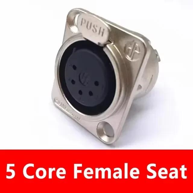 5/20/100Pcs XLR 3/4/5Pin Plug Male Female Jack XLR Socket with Copper Contact Panel Connector for Audio Microphone
