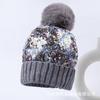 European and American Fashion Trendy Sequined Knitted Wool Hat Men's and Women's Autumn and Winter Personality Street Versatile Thermal Hat Ear Protec