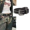 Rivet Hollow Bullet Decoration Belt  Leather Studded Goth Rock Wild Adjustable Women Punk Black Belt