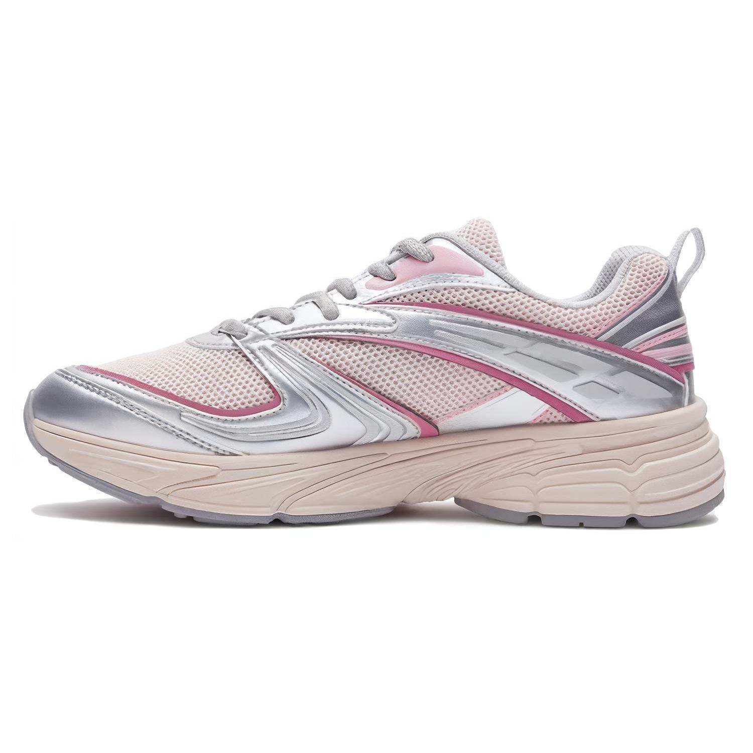 FILA Interrun Synthetic Leather Low top Running Shoes Unisex Silver Pink Korean Style 1RM02699G_154 250