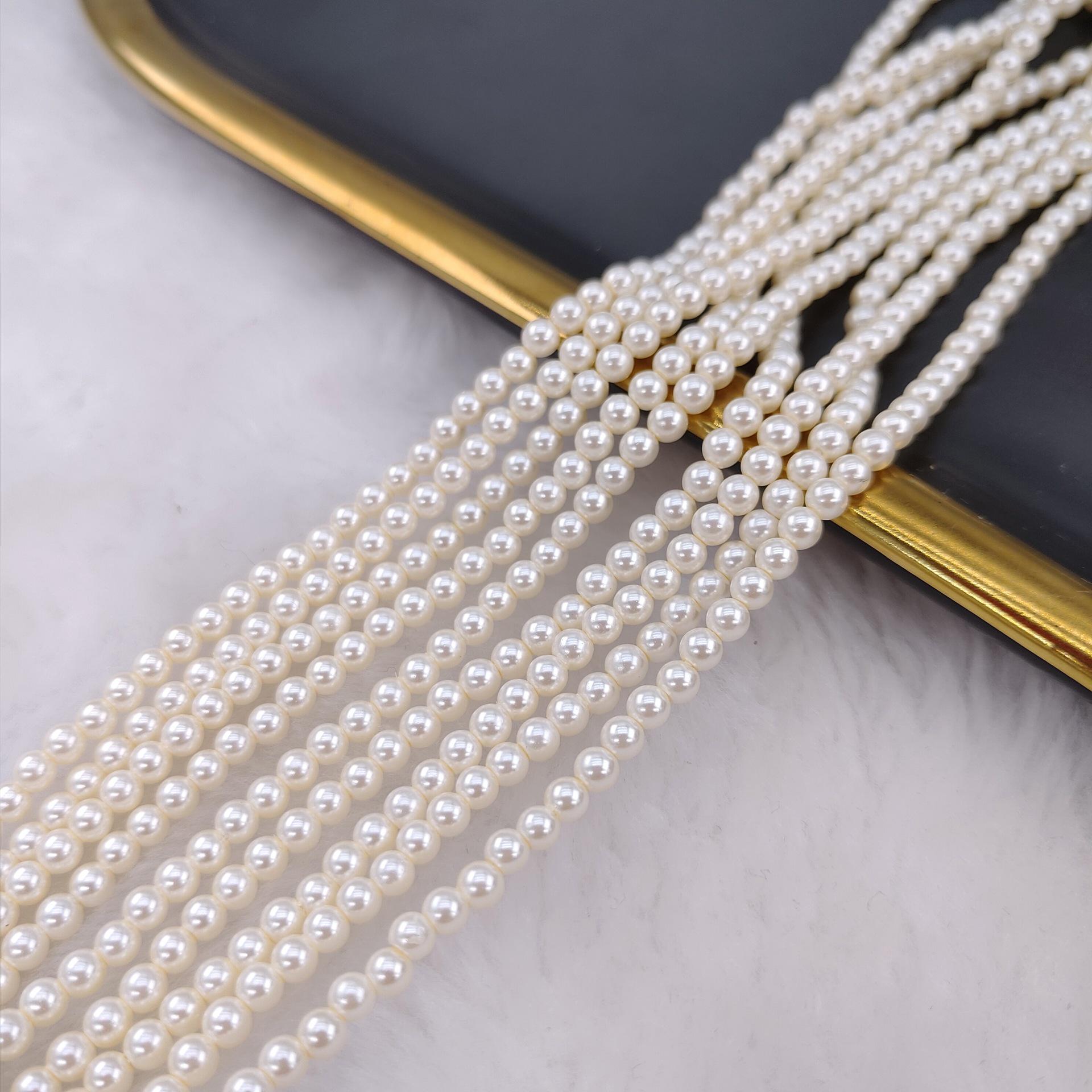 

Маленькие бусины из жемчуга и хрустального стекла с прямым отверстием для самостоятельного изготовления 3mm ~140pcs per strand