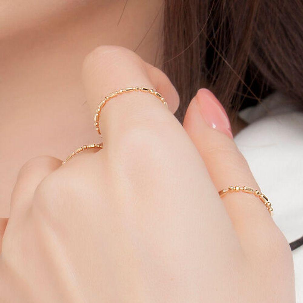 [Helenejw] 14K Vienna Ball Chain Gold Ring Typea