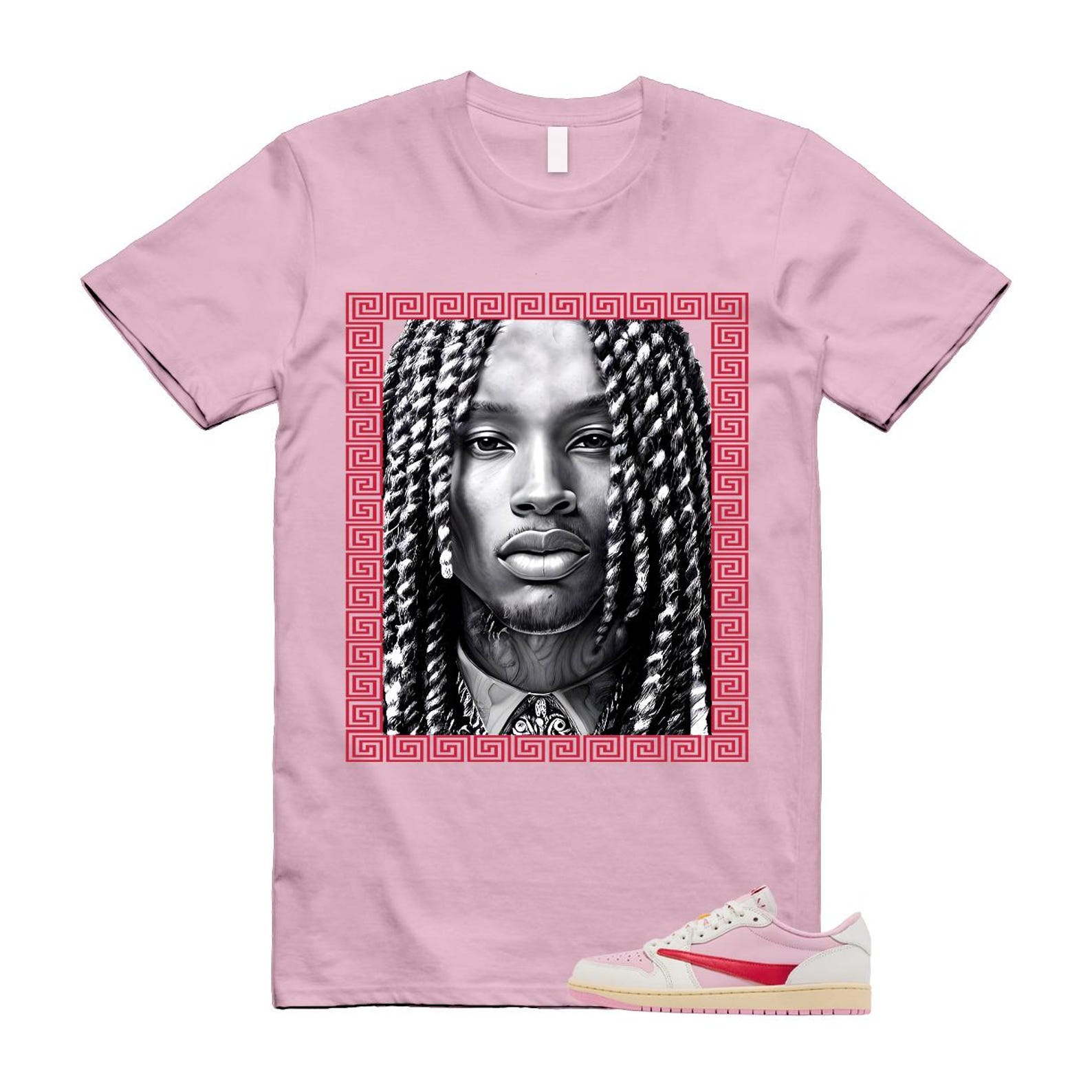 1 Tropical Pink Shy Muslin Travis Sail Retro Low OG SP T Shirt Match VON 3XL