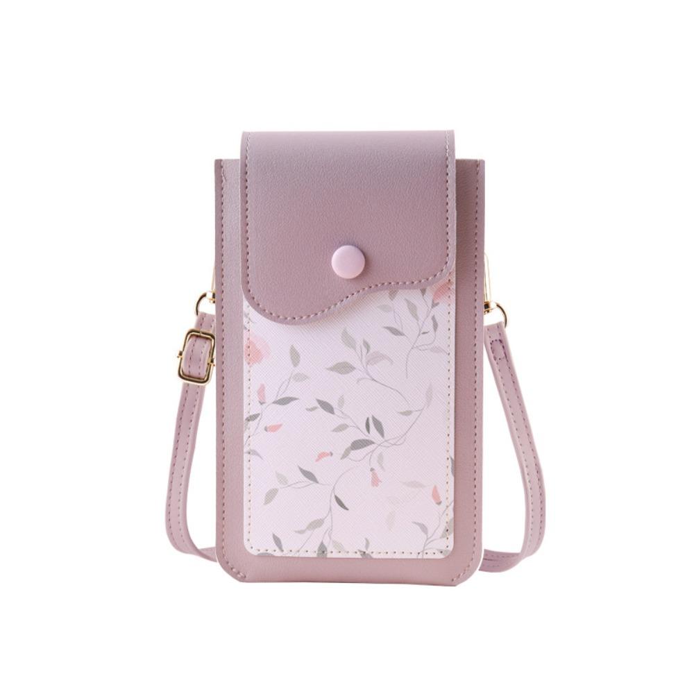 

Crossbody Phone Bag Spring Flower Cell Phone Purse Shoulder Phone Bag Card Holder Bag фіолетовий