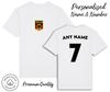 Germany Flag T-Shirt 2024 Personalised Name and No Adult Kids Baby, Football Euro