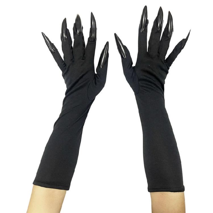 Cool Halloween Gloves Long Section Spooky Claw Dress Up Gloves Fashionable Long Nails Cosplay Halloween Funny Gloves