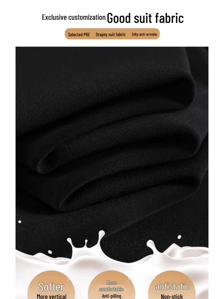145 Women's High Waist Slim Black Micro Flare Pants - Summer Stretch Petite Fit