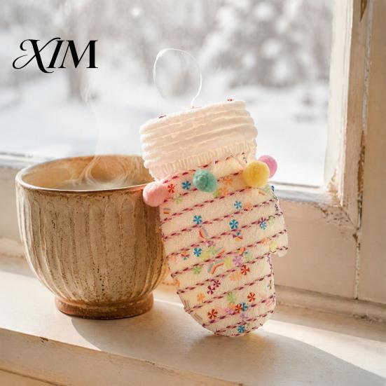 Seasonal Party Table Decorations Christmas Foam Ornament, Large Candy Cane Lollipop Gingerbread Gift Box Kids Safe Holiday Tree Hanging Decoration