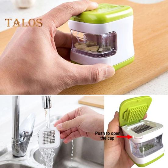 Garlic Press Slicer Manual Mincer Grater And Slicer Non-Slip Handle Ginger Spice Grinder Kitchen Gadget for Home Restaurant
