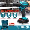 2 Speed 32V Electric Cordless Impact Drill with Lithium-Ion Battery Electric Screwdriver Power Driver 3 IN1 with LED Light