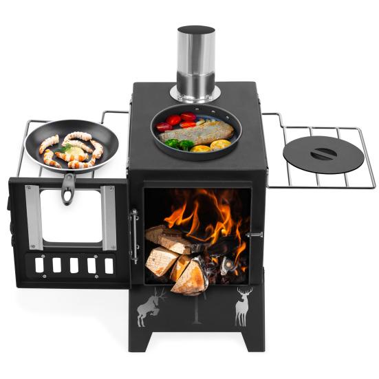 Wood Burning Stove, Folding Portable Wood Stove, Tent Stove for Heating, Camping Stove include