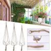 4Pcs Macrame Jute Plant Hanger Flower Pot Holder Wall Art Garden Hanging Rope