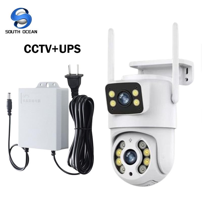 8MP V380 Pro Outdoor Waterproof CCTV Camera WIFI Wireless Dual Lens with Dual Screen Night Vision