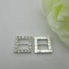 10pcs Square Rhinestone Buckle Gift Box Invitation Card Decoration Accessories Ribbon Bow Ribbon Slider Buckle