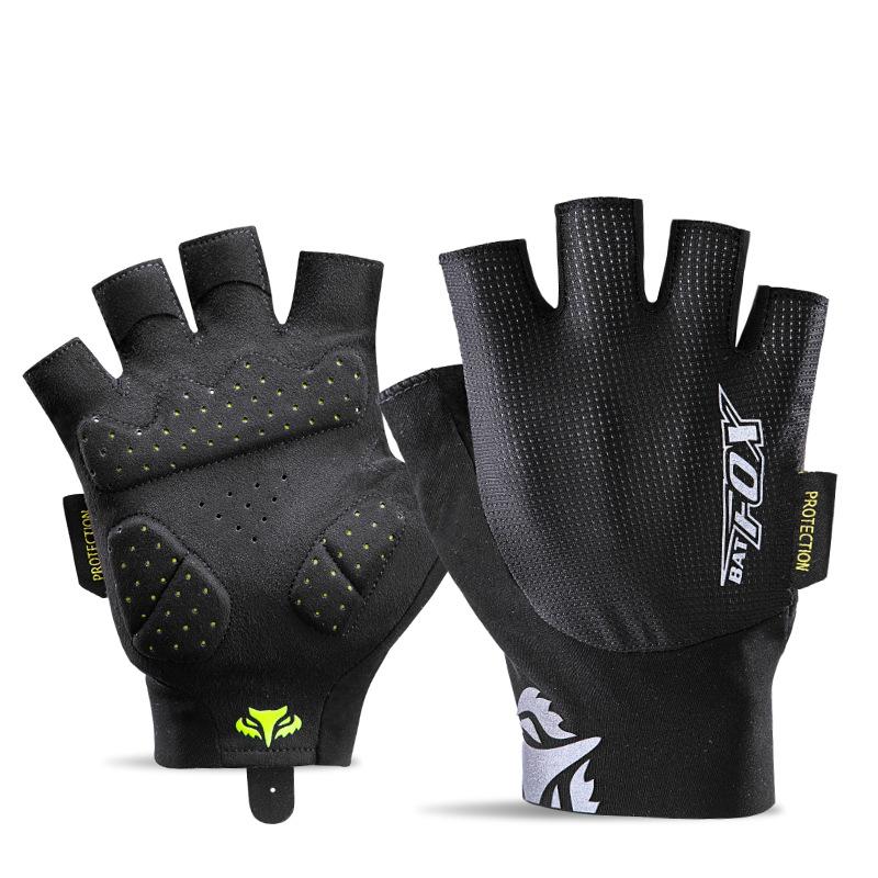 BATFOX Gant de Vélo VTT Été Activité Extérieure Respirant Actif Coussinet de Paume XRD Antichoc Gants VTT Vélo de Route M