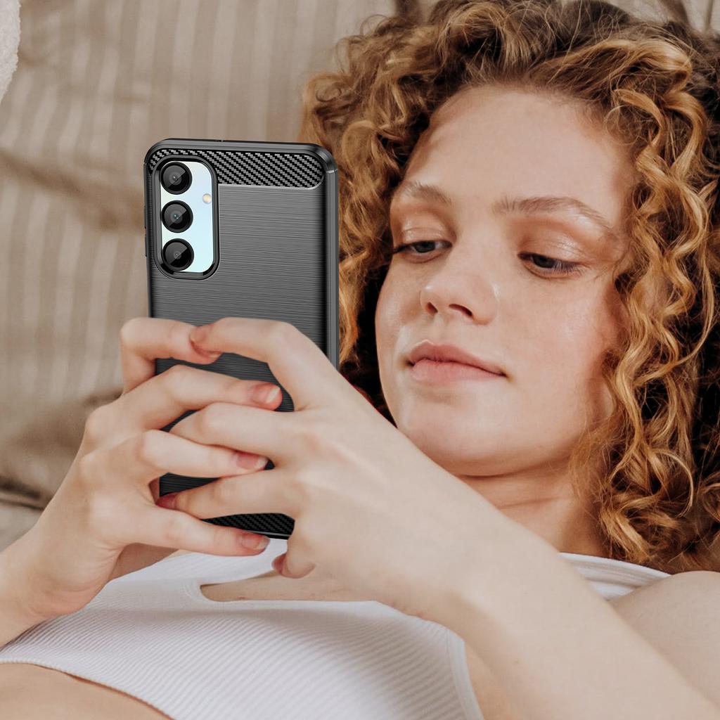 Für Samsung Galaxy A16 5G/A16 4G Hülle Carbonfaser Textur TPU Gebürstete Handyhülle