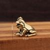 Brass Ornaments, Brass Frog Figurine, Small Home Decor, Animal Figurines, Chihuahua Sculpture.