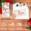8 Sheets/set, Children's Drawing Templates, Butterfly Templates, DIY Hand Drawing Assistance, Wall Wooden Surface Painting Tools, Furniture Decoration