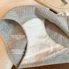 Girl Spring and Autumn Sweet Plaid Edge Splicing 10A Antibacterial Wrapped Hip Mid Waist Triangle Briefs