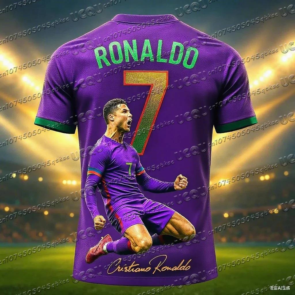 2026 Nuovi Arrivi Edizione Speciale Ronaldo 7 Maglia da Calcio Oversize Sportiva Manica Corta Uniforme da Allenamento Maglietta da Calcio Maglietta per Bambino
