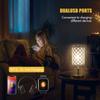 Tomshine Kristall Tisch Nacht Licht Neben Lampe Dual USB Ports 3 Ebenen Dimmbare Helligkeit
