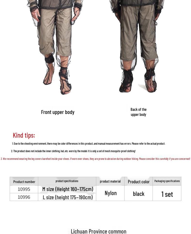 Anserui Sommer atmungsaktives Mückenschutz-Anzug-Set