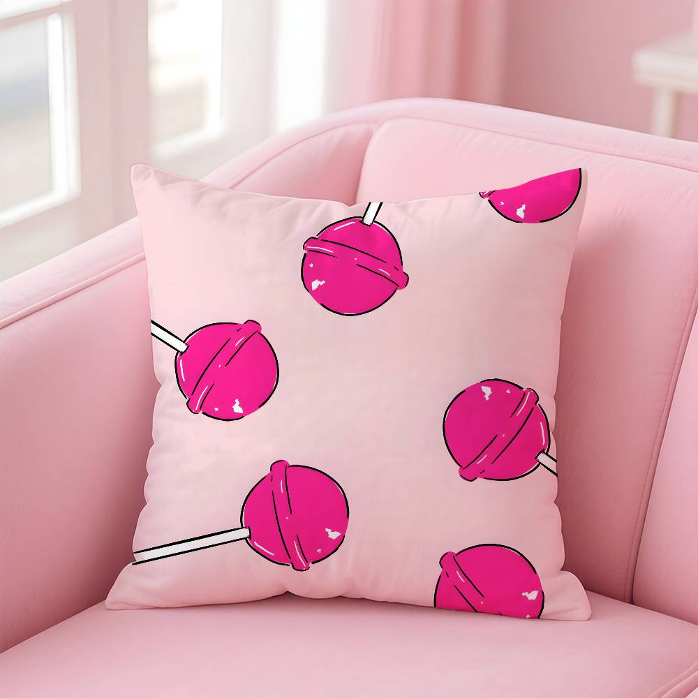 sweet pink candy Pillow Case pattern printing pillowcase living room sofa cushion cover bedroom room decor