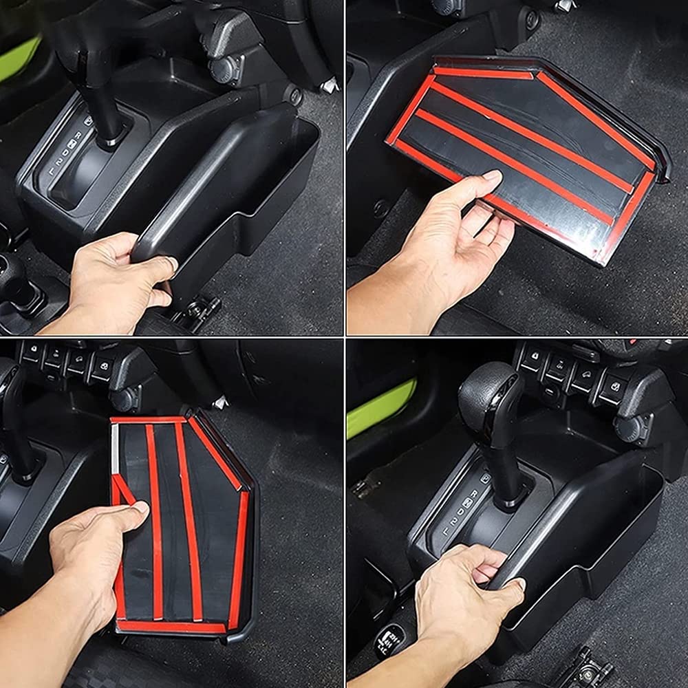 YOCTM Gear Shift Storage Box for Suzuki Jimny JB64 JB74 2020 2021 2022 2023 2024 Center Card Storage and Small Item Organizer Custom Parts Accessories