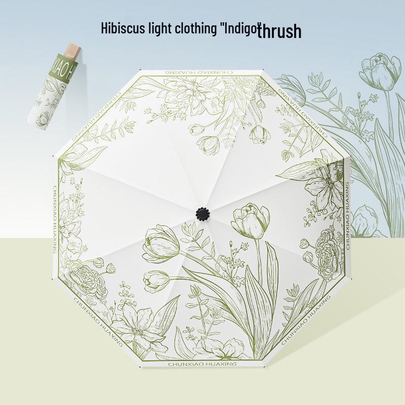 Premium Black UV-Resistant Dual-Purpose Women's Umbrella & Parasol