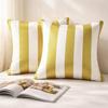 Design Decorative Throw Pillow Covers, Striped Modern Satin Cushion Cover Pack of 2 Pillowcases