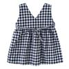 Girl Princess Dress With Bow And Plaid Suspender Dress